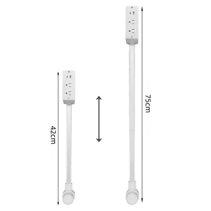 US Plug Power Outlet Extender Power Socket Extension Tool With USB / Type-C Fast Charging, 2 AC + USB, US Plug