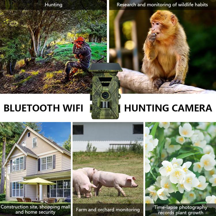 PR903G EU Version 5K HD Night Vision Infrared Hunting Camera with Solar Panel, PR903G US Version