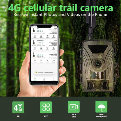 PR802G 4G EU Version 4K HD Night Vision Infrared Motion Detection Hunting Camera, PR802G