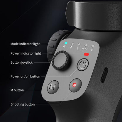 FUNSNAP CM8 Smartphone Stabilizer Foldable 3-axis Anti-shake Vlog Shooting Gimbal, Basic Version, AI Version