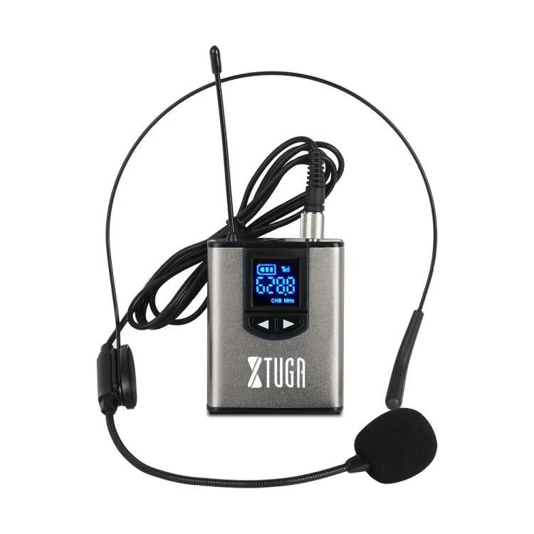 XTUGA  A1 UHF Wireless Headset Lavalier Microphone System with Bodypack Transmitter, A1
