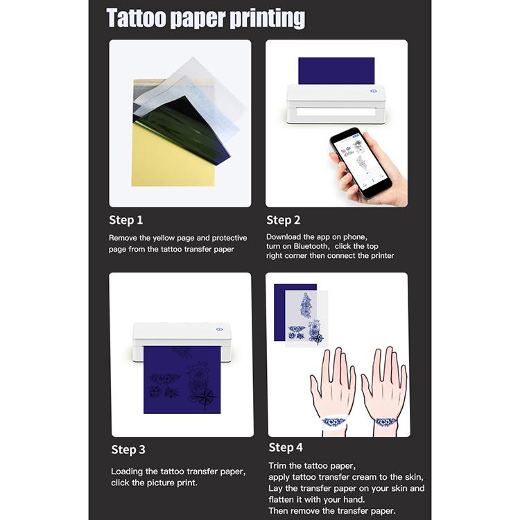 A401 Portable A4 Thermal Printer Educational Tattoo Printer, A401