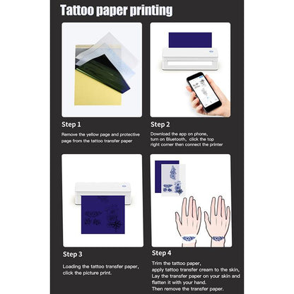 A401 Portable A4 Thermal Printer Educational Tattoo Printer, A401