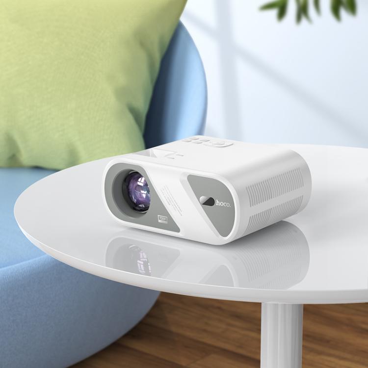 hoco DT1 1280x720P 140ANSI WiFi Bluetooth Wireless Projector Same Screen Version, EU Plug