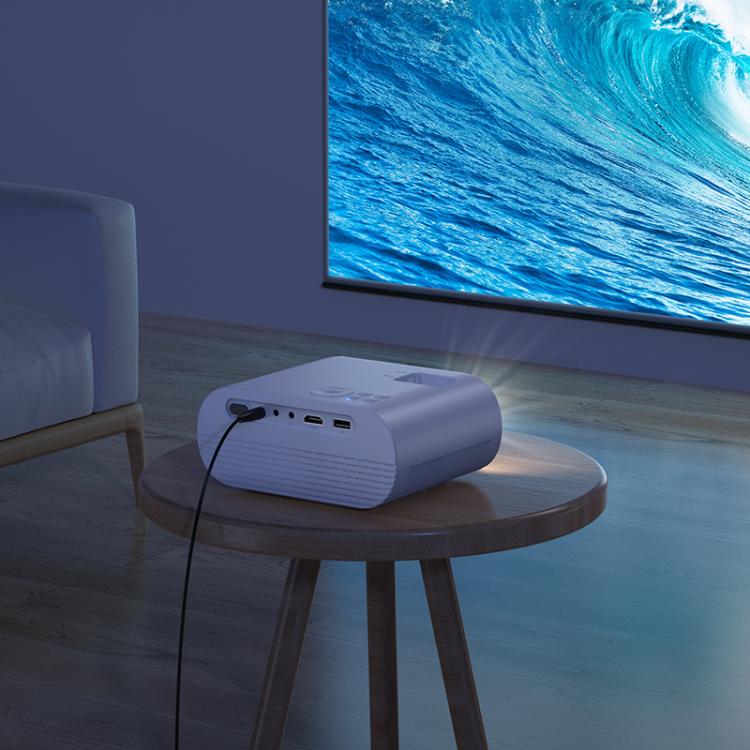 hoco DT1 1280x720P 140ANSI WiFi Bluetooth Wireless Projector Same Screen Version, EU Plug