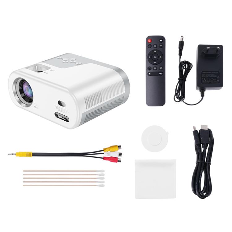 hoco DT2 1280x720P 140ANSI Smart WiFi Bluetooth Projector Android Version, EU Plug