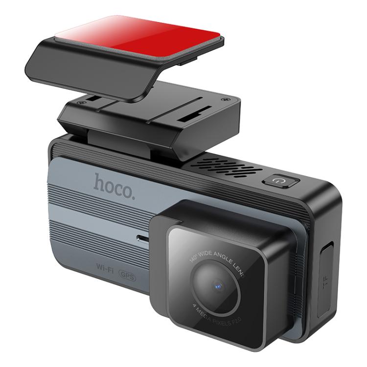 hoco DV12 2K 3.69 inch IPS Screen Display GPS Driving Recorder with Rear Camera, DV12