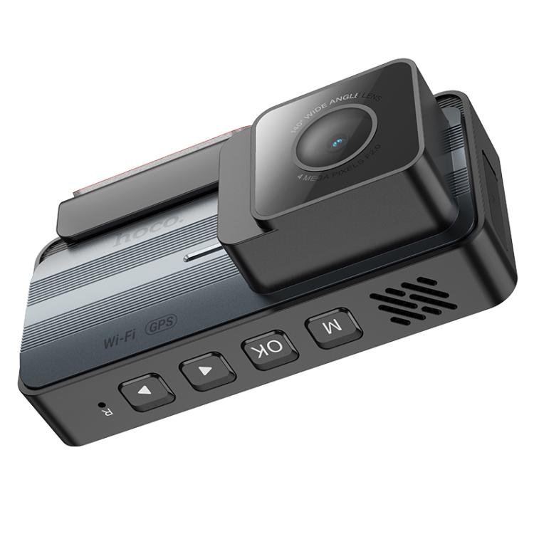 hoco DV12 2K 3.69 inch IPS Screen Display GPS Driving Recorder with Rear Camera, DV12