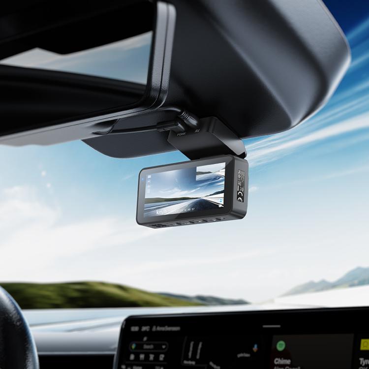 hoco DV12 2K 3.69 inch IPS Screen Display GPS Driving Recorder with Rear Camera, DV12