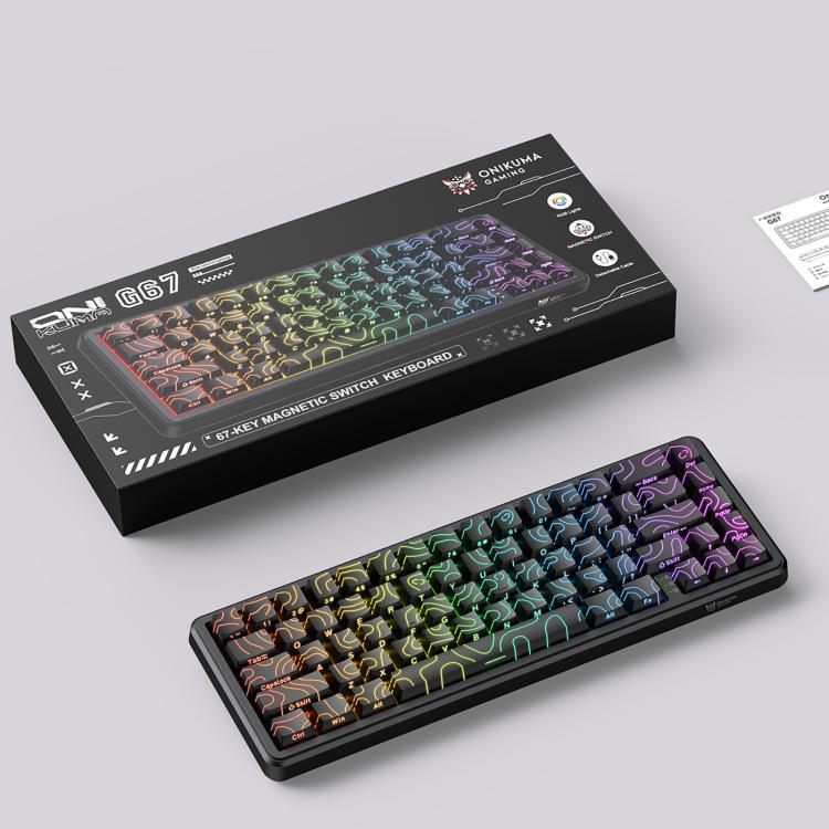ONIKUMA G67 67-key RGB Wired Magnetic Axis Mechanical Gaming Keyboard, G67