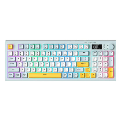 ONIKUMA G80 Bluetooth 2.4G Wired Silent Silver Membrane Keyboard