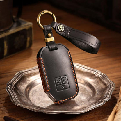 For Kia Carnival Hallmo B087 Crazy Horse Cowhide Car Key Protection Cover, For Kia Carnival