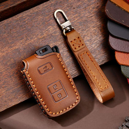 For Toyota North American 2+1-button C012 Crazy Horse Cowhide Car Key Protection Cover, For Toyota North American 2+1-button