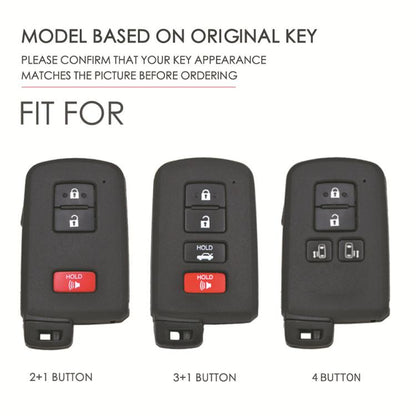 For Toyota North American 2+1-button C012 Crazy Horse Cowhide Car Key Protection Cover, For Toyota North American 2+1-button
