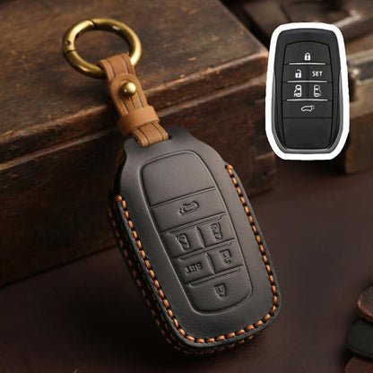 For Toyota SIENNA / Granvia / Alphard / Vellfire Hallmo Crazy Horse Cowhide Car Key Protection Cover, For Toyota SIENNA 4-button, For Toyota SIENNA 5-button, For Toyota SIENNA 6-button