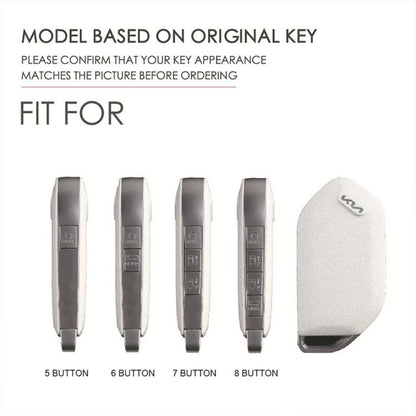 For Kia K3 / K5 2024 Hallmo Crazy Horse Cowhide Car Key Protection Cover, For Kia K3 5-button, For Kia K3 6-button, For Kia K3 7-button, For Kia K3 8-button, For Kia K3 9-button