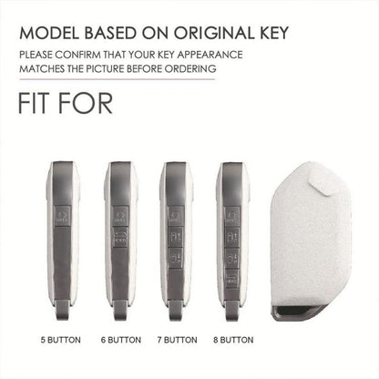 For Kia K3 / K5 2024 Hallmo Crazy Horse Cowhide Car Key Protection Cover, For Kia K3 5-button, For Kia K3 6-button, For Kia K3 7-button, For Kia K3 8-button, For Kia K3 9-button