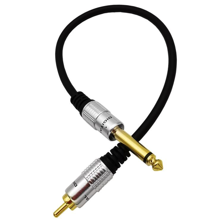 6.35mm Mono Plug Male to RCA Male Audio Adapter Cable for Ampfler, Speaker, Guitar, 0.3m, 1.8m, 3m