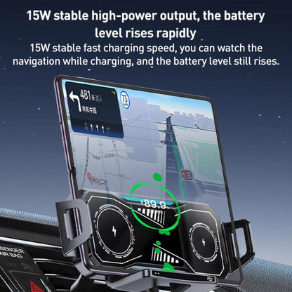 A001 15W Wireless Charging Electric Vacuum Adsorption Car Phone Holder