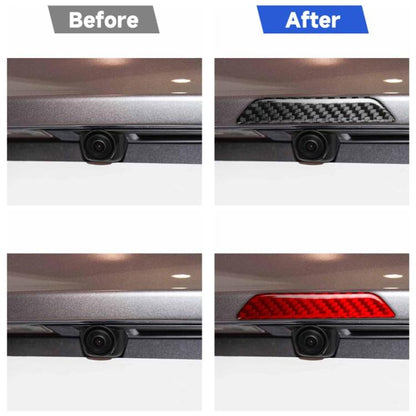 For Tesla Model 3 / Y / S / X Carbon Fiber Car Trunk Logo Decorative Sticker, Car Trunk Logo
