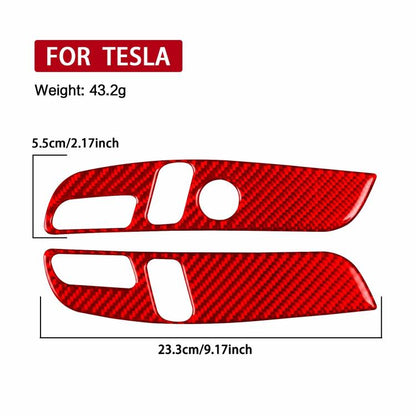 For Tesla Model 3 2023- 2pcs/Set Carbon Fiber Car Seat Adjustment Panel Decorative Sticker, 2pcs/Set Car Seat Adjustment Panel, Left Drive, 2pcs/Set Car Seat Adjustment Panel, Right Drive