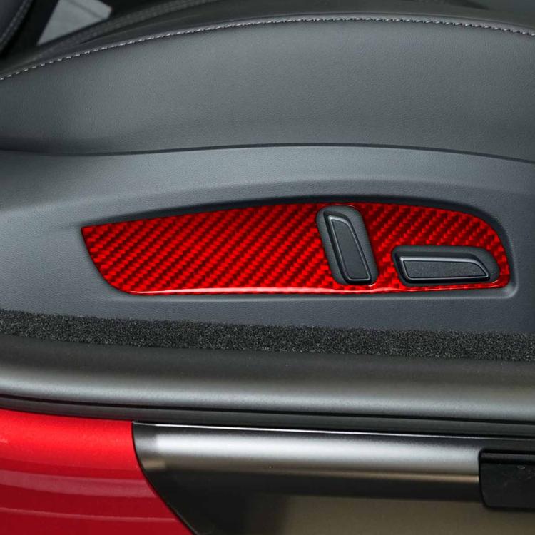 For Tesla Model 3 2023- 2pcs/Set Carbon Fiber Car Seat Adjustment Panel Decorative Sticker, 2pcs/Set Car Seat Adjustment Panel, Left Drive, 2pcs/Set Car Seat Adjustment Panel, Right Drive