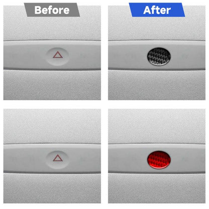 For Tesla Model 3 2023- Carbon Fiber Car Emergency Light Button Decorative Sticker, For Tesla Model 3 2023- Car Emergency Light Button