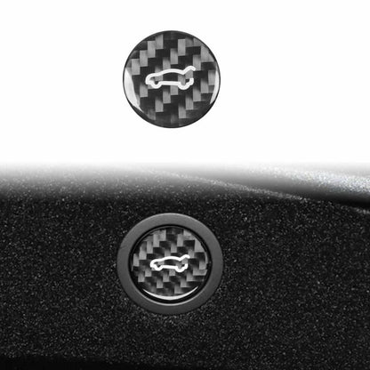 For Tesla Model 3 2023+ / Y New Edition 2025+ Carbon Fiber Car Trunk Button Decorative Sticker, For Tesla Model 3 2023+ / Y New Edition 2025+ Car Trunk Button