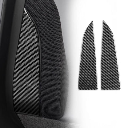 For Tesla Model 3 2023- 2pcs/Set Carbon Fiber Car Interior Door A-Pillar Decorative Sticker, Car Interior Door A-Pillar