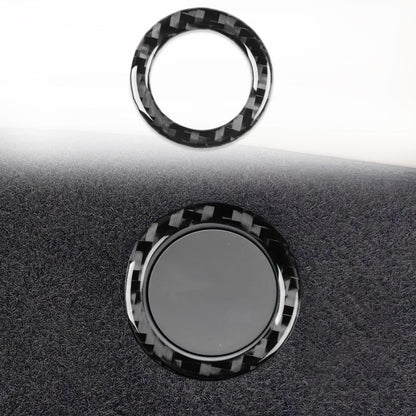For Tesla Model 3 2023- Carbon Fiber Car Trunk Button Frame Decorative Sticker, Car Trunk Button Frame