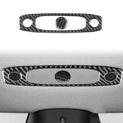 For Tesla Model 3 2023- 2pcs/Set Carbon Fiber Car Reading Light Panel Decorative Sticker, For Tesla Model 3 2023- Car Reading Light Panel