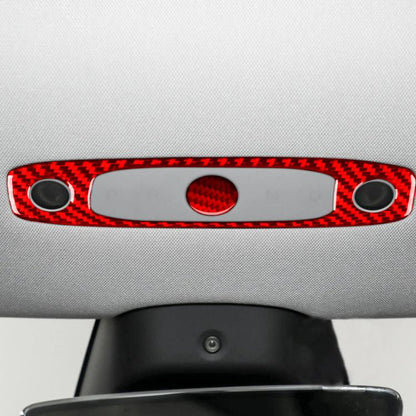 For Tesla Model 3 2023- 2pcs/Set Carbon Fiber Car Reading Light Panel Decorative Sticker, For Tesla Model 3 2023- Car Reading Light Panel