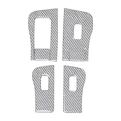 For Tesla Model 3 2017-2022 / Y 2020-2024 6pcs/Set Carbon Fiber Car Window Lift Panel Decorative Sticker, Car Window Lift Panel, Left Drive, Car Window Lift Panel, Right Drive