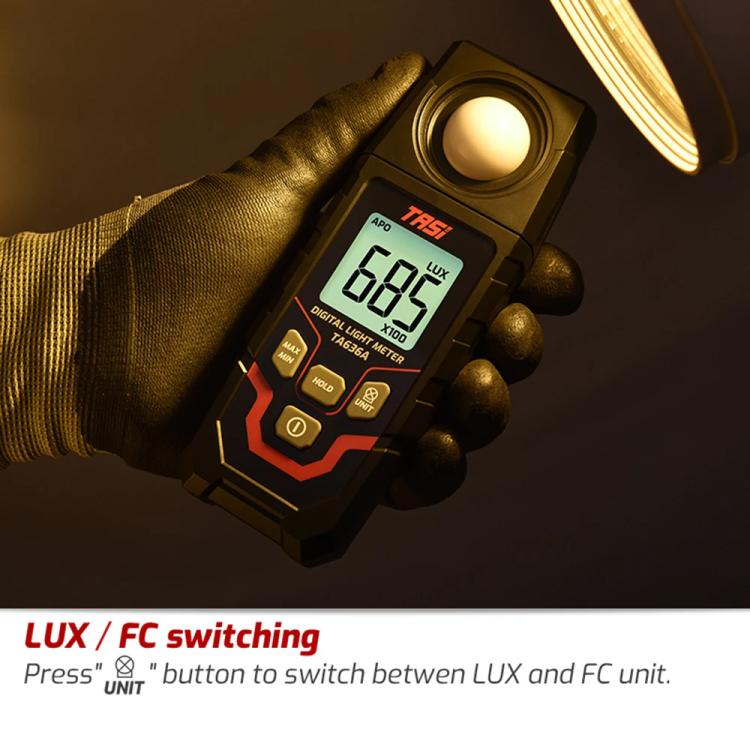 TRSI TA636B Integrated Digital Lux Meter Light Brightness Measuring Support BT, TA636B