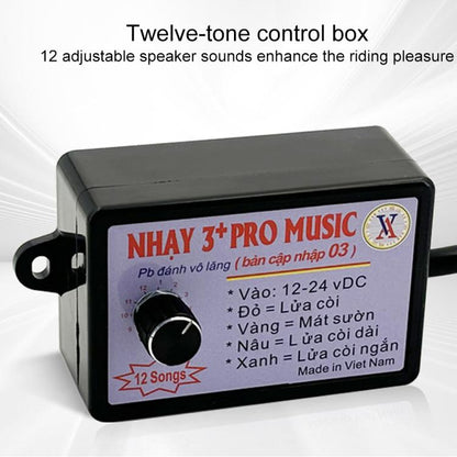 12V / 24V Universal Car Horn Controller 12 Sound Effects Sound Control Speaker, 12 Sound