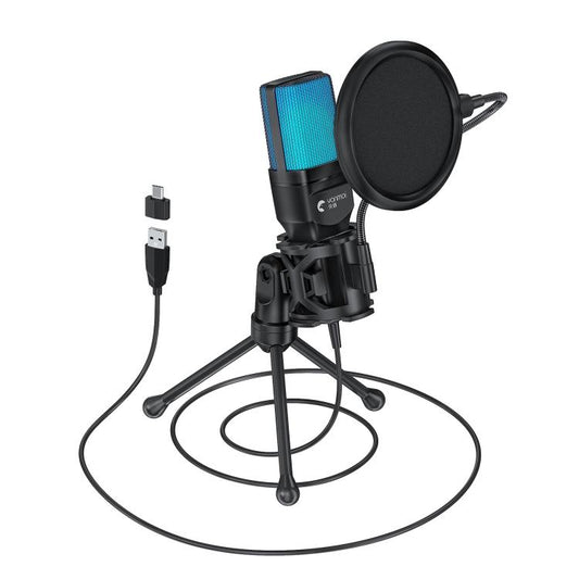 Yanmai SF-777R RGB Light Desktop Noise Reduction Microphone with Anti-spray Net, SF-777R