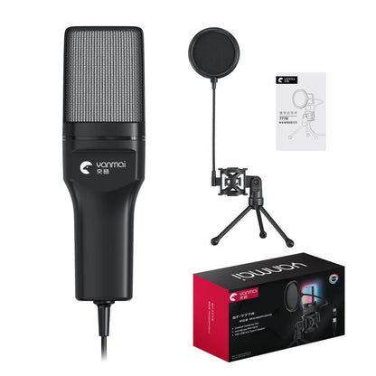 Yanmai SF-777R RGB Light Desktop Noise Reduction Microphone with Anti-spray Net, SF-777R