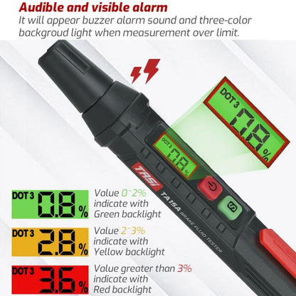 TASI TA15A Car Brake Fluid Detection Pen Brake Fluid Tester, TA15A