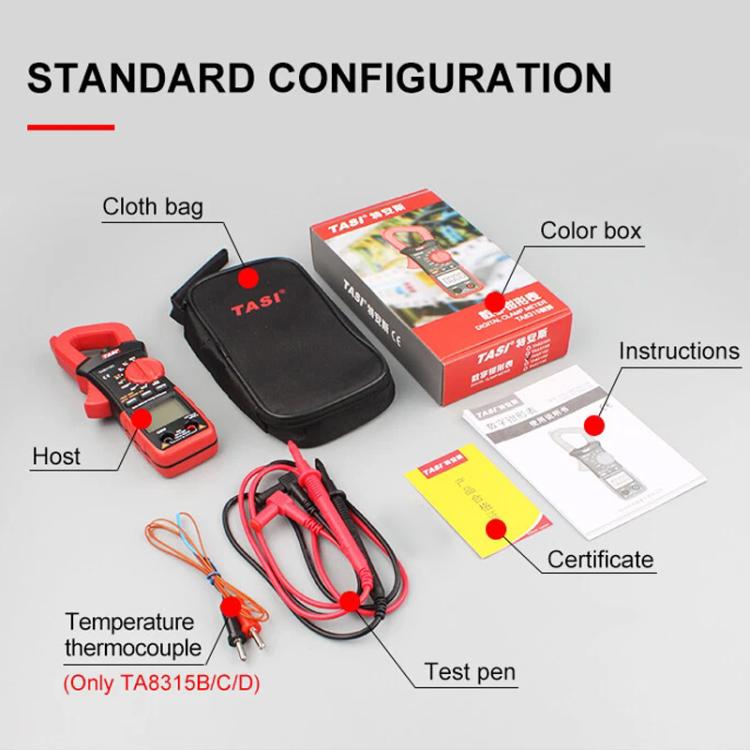 TRSI TA8315A Clamp Meter High Accuracy AC DC Voltage Ammeter, TA8315A