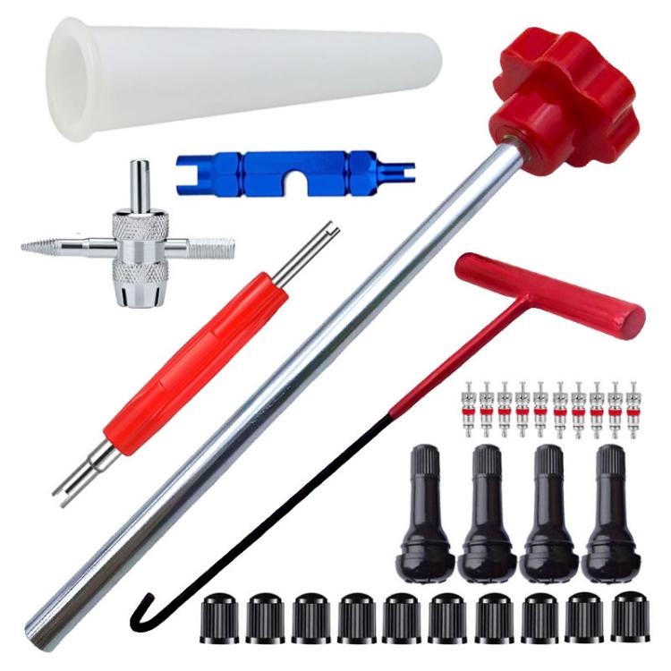 30pcs / Set Car Tire Repair Tool Valve Installation Tool Set, 30pcs / Set