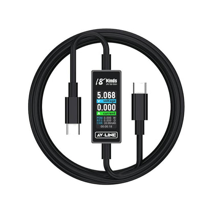 18 Kinds AV-Line Pro 1.2m Intelligent Detection Charging Data Cable, Type-C to  8 Pin, Type-C to Type-C