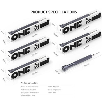 18 Kinds Precision Magnetic Super Hard Screwdriver, A Pentalobe, B Phillips, C External Cross, D Tri-Wing, E Allen