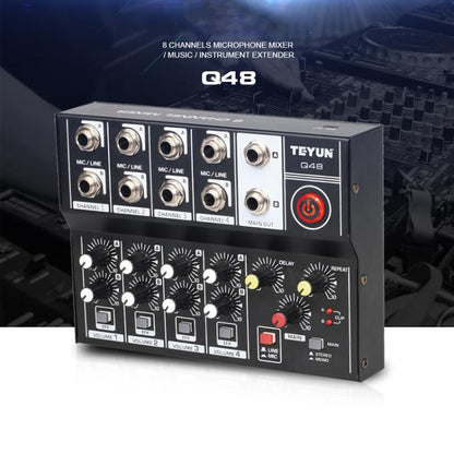TEYUN Q48 8-Channels Microphone Audio Mixer, Q48