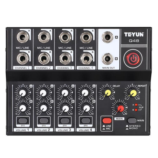 TEYUN Q48 8-Channels Microphone Audio Mixer, Q48