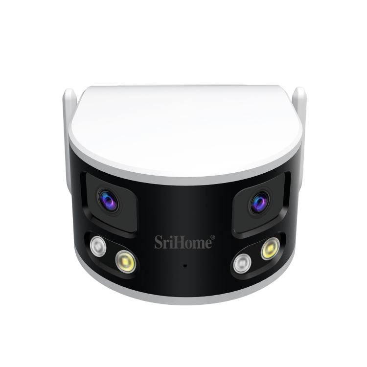 SriHome SH070 4MP Binocular Stitching Ultra-wide Angle Waterproof Camera Supports Full-color Night Vision, AU Plug, UK Plug, EU Plug, US Plug