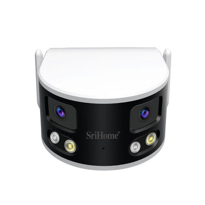 SriHome SH070 4MP Binocular Stitching Ultra-wide Angle Waterproof Camera Supports Full-color Night Vision, AU Plug, UK Plug, EU Plug, US Plug