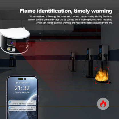 SriHome SH070 4MP Binocular Stitching Ultra-wide Angle Waterproof Camera Supports Full-color Night Vision, AU Plug, UK Plug, EU Plug, US Plug