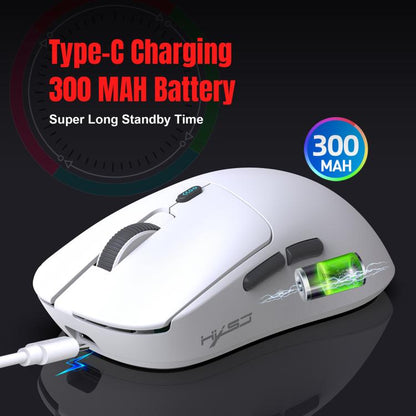 HXSJ T68 3 Modes Wired 2.4G BT5.1 Wireless Lightweight Gaming Mouse, T68