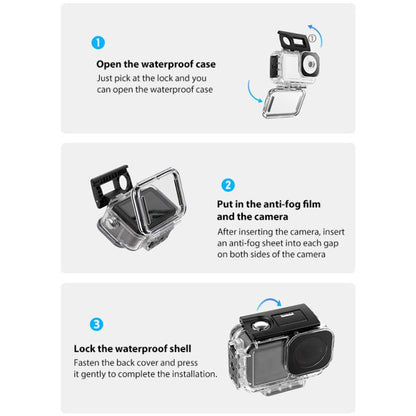 For DJI Osmo Action 5 Pro Magnetic 60m Waterproof Case, Diving Waterproof Case, Diving Case + Gift Kit, Diving Case with Base + Gift Kit
