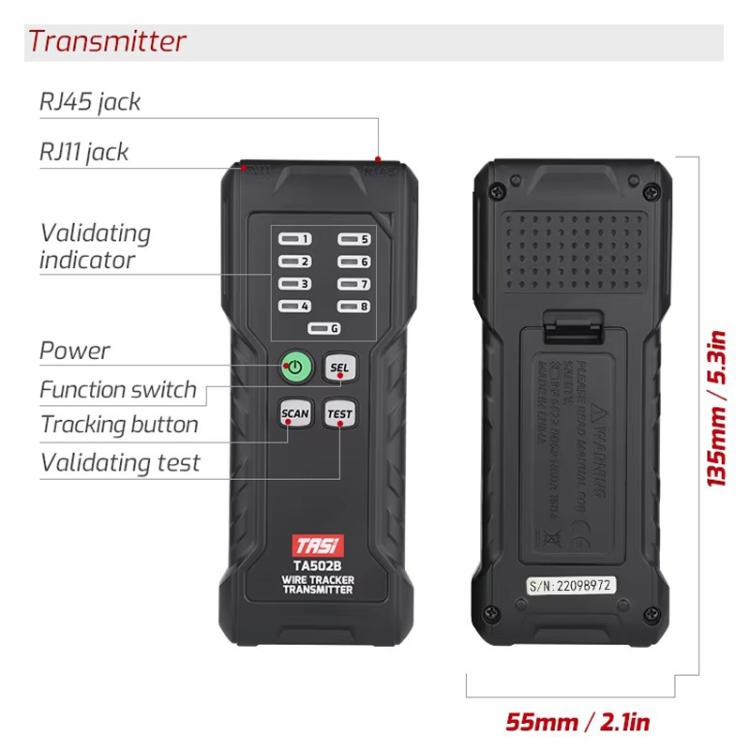 TASI TA502B Multi-function Network Cable Tester, TA502B